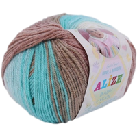 Obrázok ku produktu Pletacia vlna Alize BABY WOOL BATIK 6320 béžová modrá hnedá