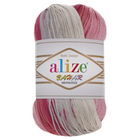 Obrázok ku produktu Pletacia priadza Alize BAHAR BATIK 5512 biela ružová