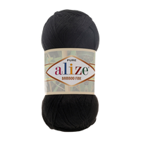 Obrázok ku produktu Pletacia priadza Alize BAMBOO FINE 060 čierna