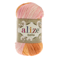 Obrázok ku produktu Pletacia priadza Alize BELLA BATIK 6789 béžová ružová oranžová