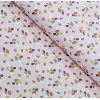 Obrázok ku produktu BAVLNENÁ LÁTKA vzor lístky ružová