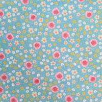 Obrázok ku produktu BAVLNENÁ LÁTKA kvety zelená biela kaz.