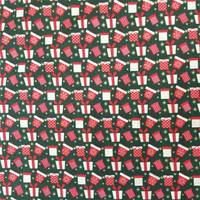 Obrázok ku produktu BAVLNENÁ LÁTKA vianočná zelená červená biela