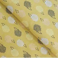 Obrázok ku produktu BAVLNENÁ LÁTKA zvieratká ježko okrová