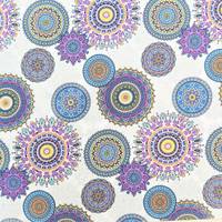 Obrázok ku produktu DEKORAČNÁ LÁTKA mandaly vzory modrá fialová
