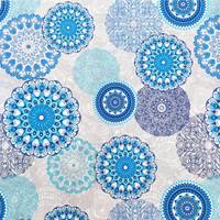 Obrázok ku produktu DEKORAČNÁ LÁTKA vzory modrá biela