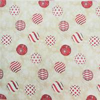 Obrázok ku produktu DEKORAČNÁ LÁTKA vianočná béžová červená