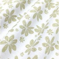 Obrázok ku produktu BAVLNENÁ LÁTKA kvety béžová biela