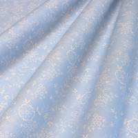 Obrázok ku produktu BAVLNENÁ LÁTKA exkluzívna kvety modrá biela