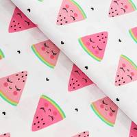 Obrázok ku produktu BAVLNENÁ LÁTKA vzory melón biela ružová