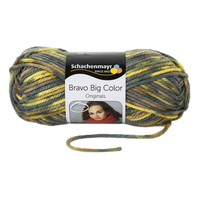 Obrázok ku produktu Pletacia priadza SCHACHENMAYR SMC BRAVO BIG COLOR 00086 sivá žltá