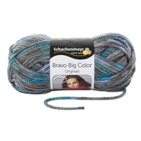 Obrázok ku produktu Pletacia priadza SCHACHENMAYR SMC BRAVO BIG COLOR 00089 sivá modrá