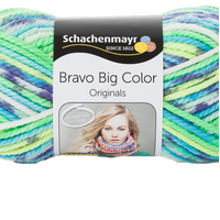 Obrázok ku produktu Pletacia priadza SCHACHENMAYR SMC BRAVO BIG COLOR 00091 fialová zelená žltá biela