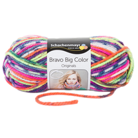 Obrázok ku produktu Pletacia priadza SCHACHENMAYR SMC BRAVO BIG COLOR 00092 modrá ružová fialová zelená žltá biela
