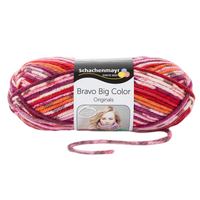 Obrázok ku produktu Pletacia priadza SCHACHENMAYR SMC BRAVO BIG COLOR 00093 červená ružová fialová oranžová