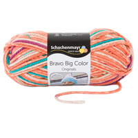 Obrázok ku produktu Pletacia priadza SCHACHENMAYR SMC BRAVO BIG COLOR 00110 oranžová biela zelená fialová