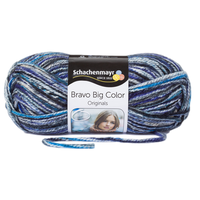 Obrázok ku produktu Pletacia priadza SCHACHENMAYR SMC BRAVO BIG COLOR 00129 modrá sivá