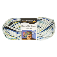 Obrázok ku produktu Pletacia priadza SCHACHENMAYR SMC BRAVO BIG COLOR 00131 biela modár zelená žltá