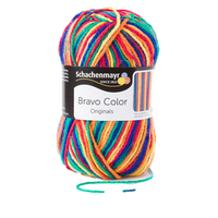 Obrázok ku produktu Pletacia priadza SCHACHENMAYR SMC BRAVO COLOR 00090 fialová ružová zelená modrá oranžová červená  žltá