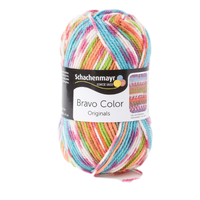 Obrázok ku produktu Pletacia priadza SCHACHENMAYR SMC BRAVO COLOR 02081 biela oranžová modár fiaová