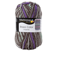 Obrázok ku produktu Pletacia priadza SCHACHENMAYR SMC BRAVO COLOR 02107 hnedá fialová zelená sivá