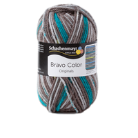 Obrázok ku produktu Pletacia priadza SCHACHENMAYR SMC BRAVO COLOR 02109 hnedá sivá zelená