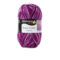 Obrázok ku produktu Pletacia priadza SCHACHENMAYR SMC BRAVO COLOR 02112 fialová ružová smotanová