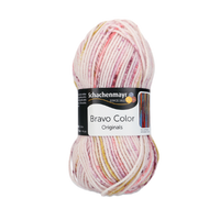 Obrázok ku produktu Pletacia priadza SCHACHENMAYR SMC BRAVO COLOR 02138 smotanová ružová fialová žltá okrová