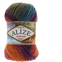 Obrázok ku produktu Pletacia priadza Alize BURCUM BATIK 4827 zelená modrá červená