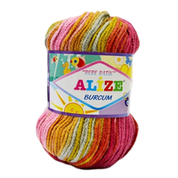 Obrázok ku produktu Pletacia priadza Alize BURCUM BEBE BATIK 5673 červená zelená ružová