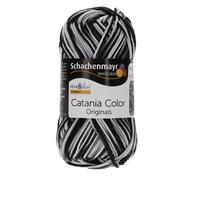 Obrázok ku produktu Bavlnená priadza SCHACHENMAYR SMC CATANIA COLOR 00234 čierna biela sivá