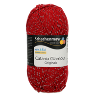 Obrázok ku produktu Bavlnená priadza SCHACHENMAYR SMC CATANIA GLAMOUR 132 červená sivá