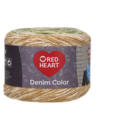 Obrázok ku produktu Pletacia priadza DENIM COLOR 00001 zelená hnedá biela