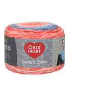 Obrázok ku produktu Pletacia priadza DENIM COLOR 00005 oranžová svetlá modrá biela