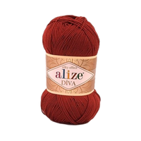 Obrázok ku produktu Pletacia priadza Alize DIVA 320 červená hnedá**