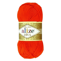 Obrázok ku produktu Pletacia priadza Alize DIVA 407 oranžová