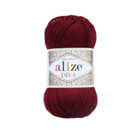 Obrázok ku produktu Pletacia priadza Alize DIVA 057 bordová