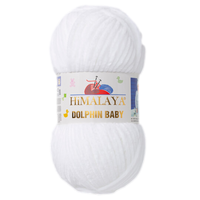 Obrázok ku produktu Pletacia priadza Himalaya DOLPHIN BABY 80301 biela