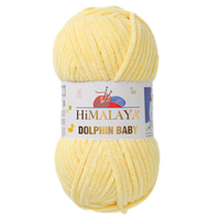 Obrázok ku produktu Pletacia priadza Himalaya DOLPHIN BABY 80302 žltá svetlá