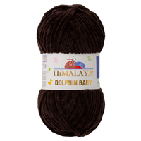 Obrázok ku produktu Pletacia priadza Himalaya DOLPHIN BABY 80343 hnedá tmavá
