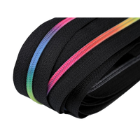 Obrázok ku produktu ZIPS šírka 3mm dúhovaná čierna na metráž