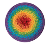 Obrázok ku produktu Pletacia bavlnená priadza YarnArt FLOWERS 277 žltá zelená fialová