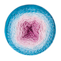 Obrázok ku produktu Pletacia bavlnená priadza YarnArt FLOWERS 294 smotanová ružová modrá