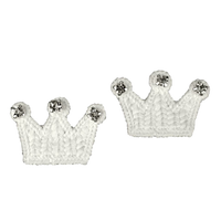 Obrázok ku produktu NÁŠIVKA háčkovaná dekorácia korunka biela