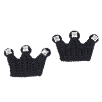 Obrázok ku produktu NÁŠIVKA háčkovaná dekorácia korunka tmavá modrá