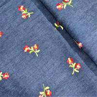 Obrázok ku produktu BAVLNENÁ LÁTKA odevná kvety modrá