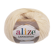 Obrázok ku produktu Pletacia vlna Alize LANACOTON 001 smotanová