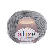 Obrázok ku produktu Pletacia vlna Alize LANACOTON 021 sivá