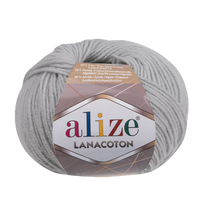 Obrázok ku produktu Pletacia vlna Alize LANACOTON 420 sivá svetlá