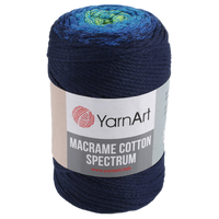 Obrázok ku produktu Špagát na macrame techniku YarnArt MACRAME COTTON SPECTRUM 1323 modrá zelená